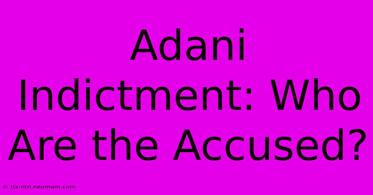 Adani Indictment: Who Are The Accused?