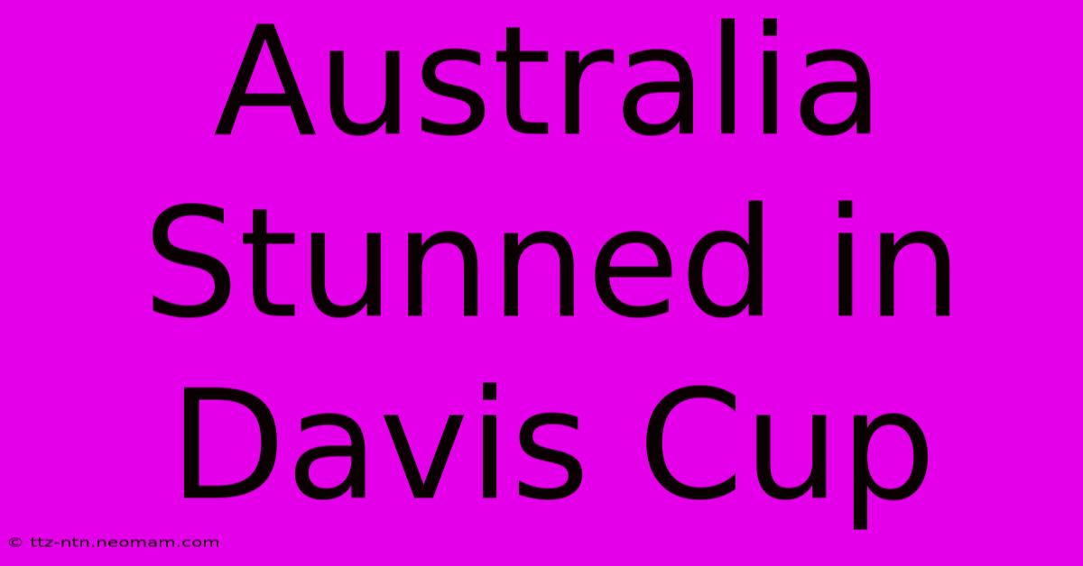 Australia Stunned In Davis Cup