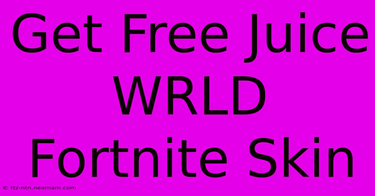 Get Free Juice WRLD Fortnite Skin