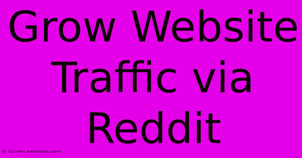 Grow Website Traffic Via Reddit