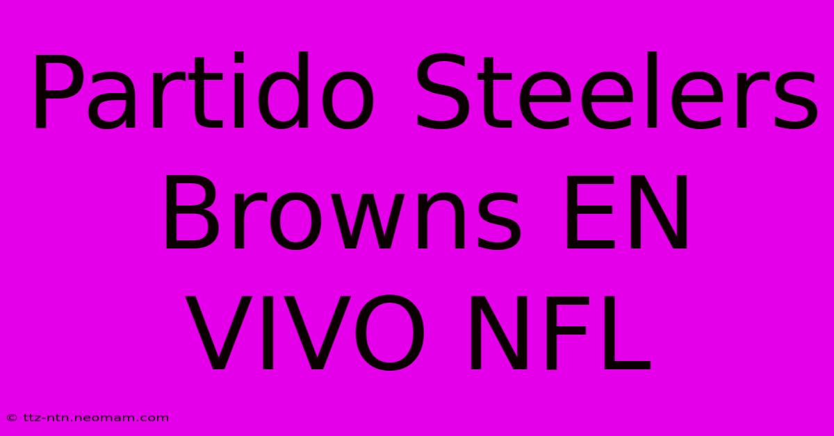 Partido Steelers Browns EN VIVO NFL