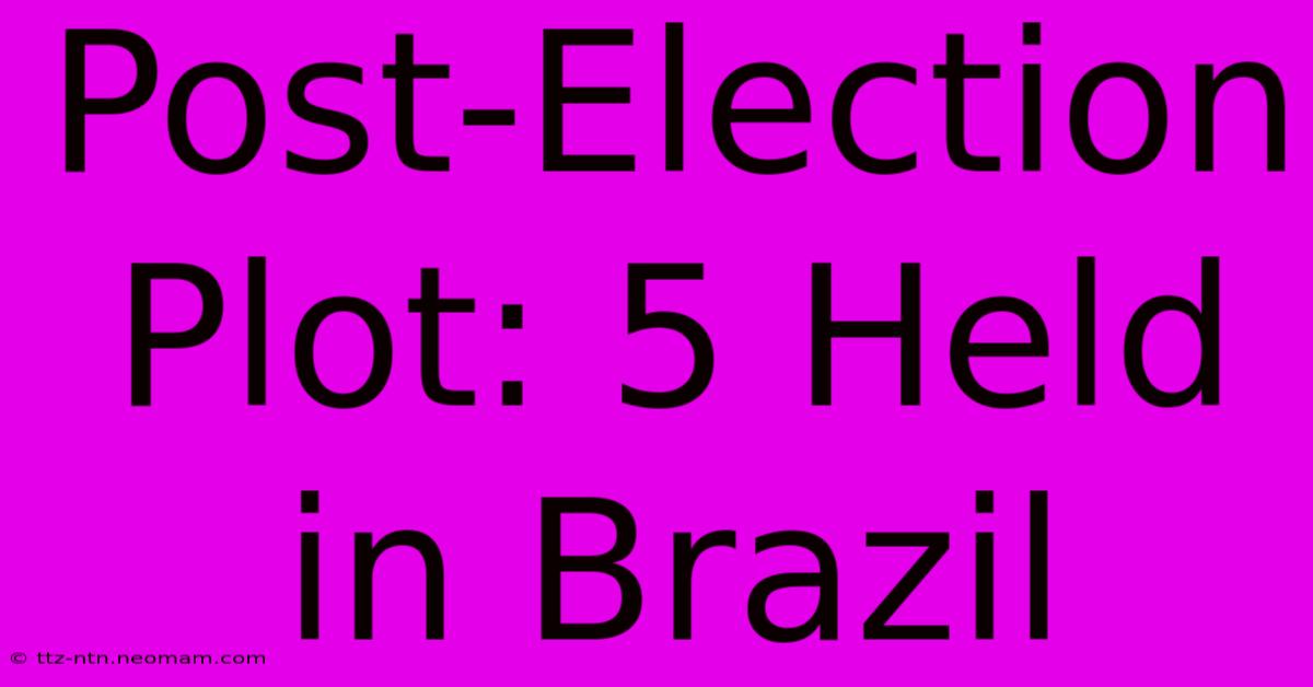 Post-Election Plot: 5 Held In Brazil