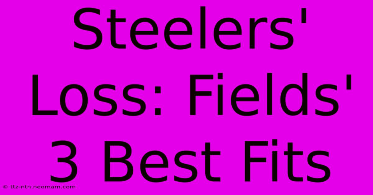 Steelers' Loss: Fields' 3 Best Fits