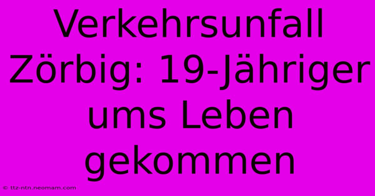 Verkehrsunfall Zörbig: 19-Jähriger Ums Leben Gekommen