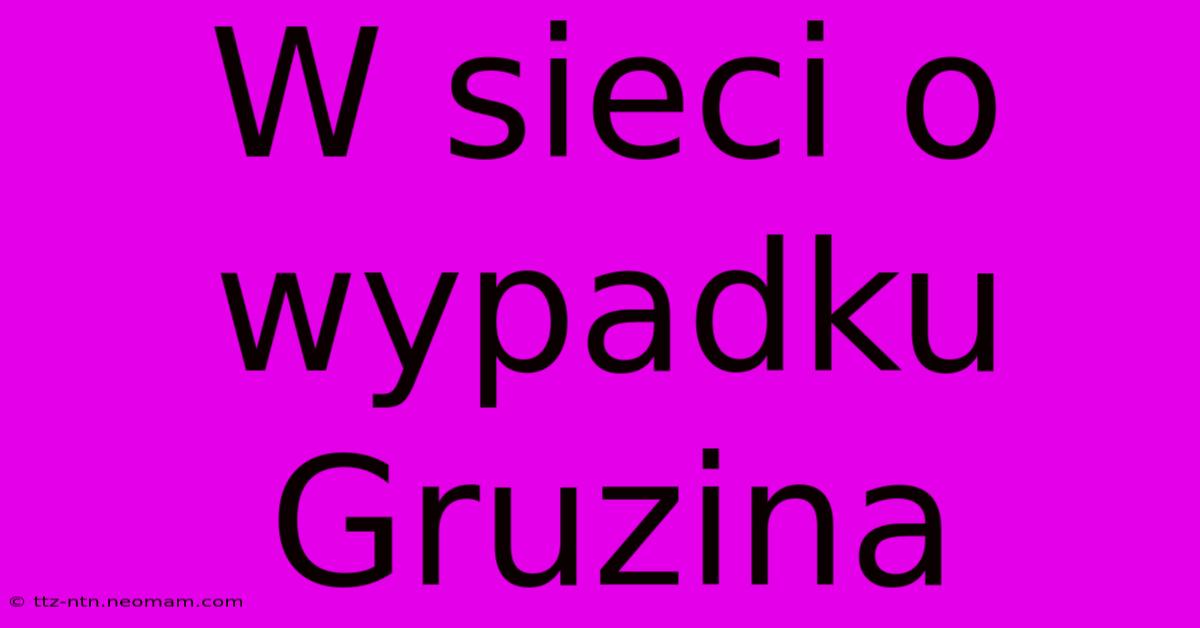 W Sieci O Wypadku Gruzina